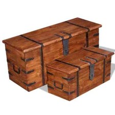 vidaXL Set Bauli 2 pz in Legno