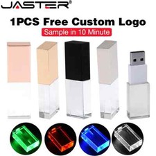 Pen drive LED blu logo