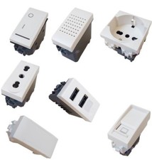 COMPATIBILE SERIE BTICINO LUNA no lucidi SCHUKO TV  DEVIATORE USB 