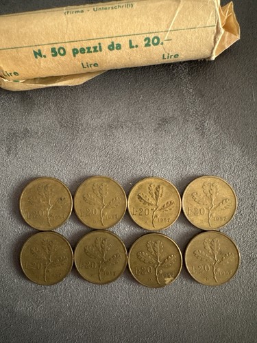Monete lire 1957 con - monete, 20