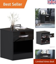 Comodino nero elegante con