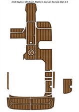 Piattaforma da nuoto Bayliner VR5 2019 pavimento abitacolo barca schiuma EVA finto teak pavimento ponte