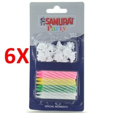 6 X Samurai Party 24 Candele Per Ricorrenze Particolari