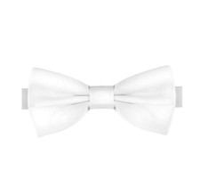 PAPILLON BIANCO FARFALLA SETA RASO CRAVATTINO Uomo Donna Papion Cerimonia