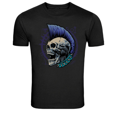 Shirt punk teschio mohawk - t-shirt,
