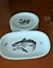 Servizio pesce da 6 più piatto portata Bareuther Waldsassen Bavaria Germany