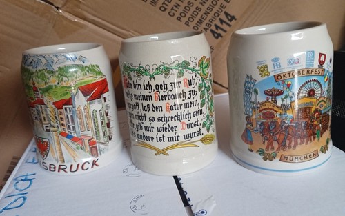 Lotto boccali birra ceramica - 3,