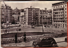 CARTOLINA  CAGLIARI  B/N  VIAGGIATA 1955 PIAZZA REPUBBICA  AUTO P PIANO