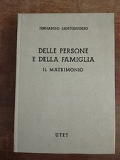 DELLE PERSONE E DELLA FAMIGLIA IL MATRIMONIO LIBRO I TOMO I 2 SANTOSUOSSO UTET