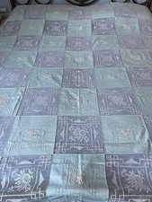 copriletto matrimoniale cotone bianco ricamo a mano e filet modano 