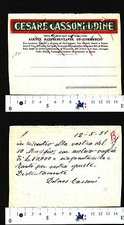 CESARE CASSONI  UDINE -  AGENTE RAPPRESENTANTE DI COMMERCIO - ANNO 1951  - 26130