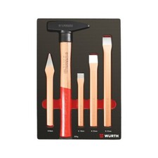 Scalpelli e Martello per Carrello Officina Set 5pz - WÜRTH 0965905702