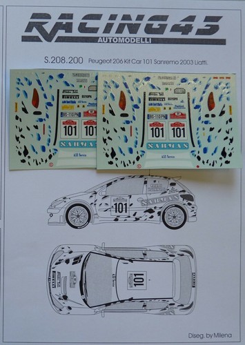 Peugeot 206 kit car - 1/43,