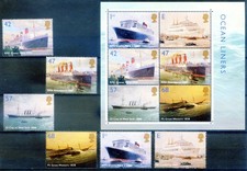 Grande-Bretagne. Transatlantique Queen Mary II 2004. Série + feuille.