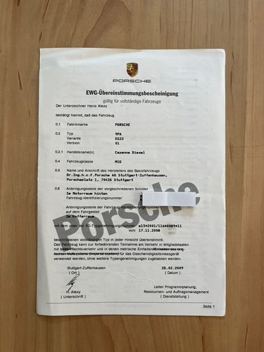 Raro porsche 958 9pa cayenne - 958,
