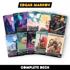 Edgar Markov X MTG Custom Altered Art | Mazzo completo 100 carte EDH con gettoni personalizzati