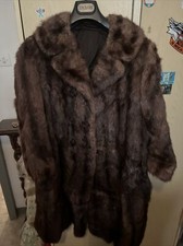 Cappotto Pelliccia Donna Pelle Vera Visone Selvatico Doppio pett Indossata 2/3 V