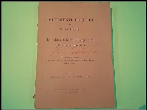 Documenti politici von tirpitz - politici,