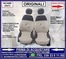 SEDILE SEDILI ANTERIORE SINISTRO GUIDA + DESTRO beige FIAT PANDA 3 mod 312