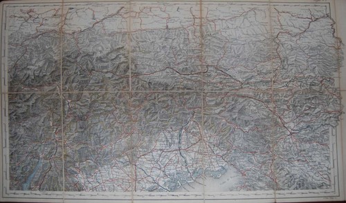 Carta geografica delle alpi - carta,