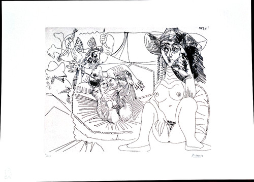 Pablo picasso jeune femme au - femme,
