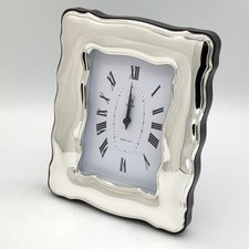 SVEGLIA DA TAVOLO IN ARGENTO STERLING 925 MASSICCIO * 1001 / 9x13 GB 3,5”x 5,1” in