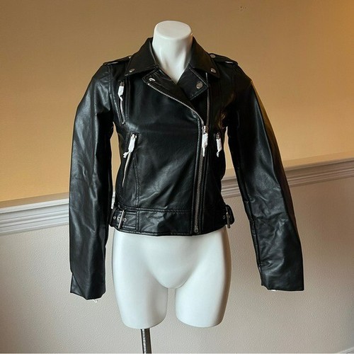 Zara leather jacket with - zara,