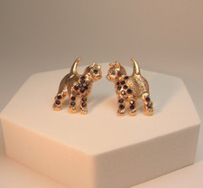 Orecchini donna da lobo gatto dorati oro stile antico vintage regalo amica rossi