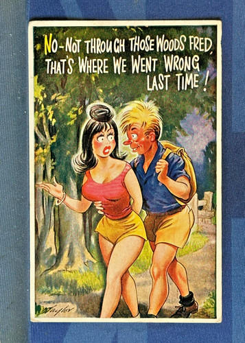 Saucy bamforth comic postcard - comic,