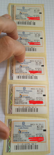 Marche bollo euro - da, 2