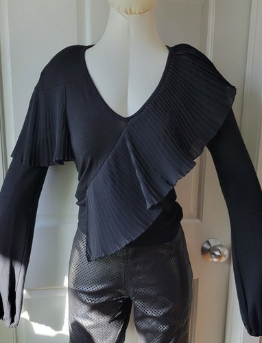 Top amaya arzuaga nero - top,