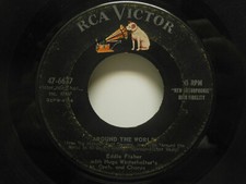 Eddie Fisher: Cindy, Oh Cindy / Around The World, 45 RPM, VG (F4)