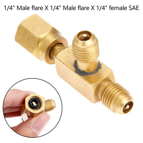 Tee adapter 4x1 - adapter, 1/4x1/4x1/4"sae