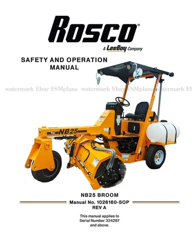 Rosco leeboy nb25 manuale - rosco,