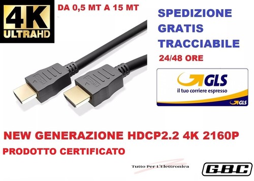 Cavo hdmi ultra hd - hdmi, 2k