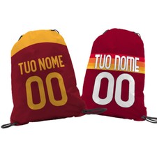 Sacchetto Borsa sport personalizzato con Nome Numero per Tifoso ROMA ROMANISTA