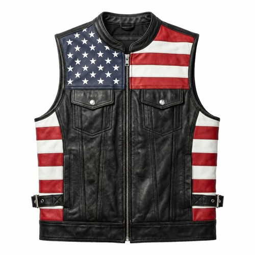Gilet moto uomo vera pelle