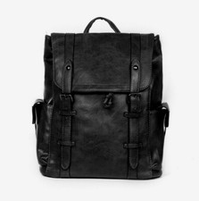 Zaino Borsa eco pelle nero Zainetto Uomo Donna vintage moda NO Frange NO Borchie