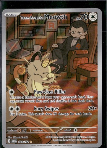 Team rocket meowth 203 182 - meowth, 203/182