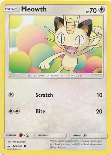 Meowth 125 181 - meowth, 125/181
