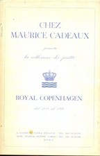 CHEZ MAURICE CADEAUX PRESENTA LA COLLEZIONE DEI PIATTI ROYAL COPENHAGEN AA.VV.