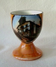 ?  ANTICO PORTA UOVO  IN PORCELLANA - SANTUARIO BEL MONTE EPOCA 900 - M-742-