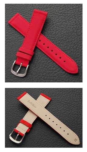 Rosso pelle orologi - 18,