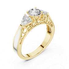 Anello uomo tondo con - anello,