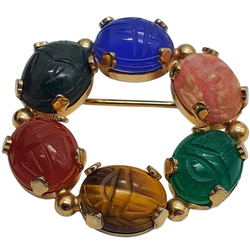 Spilla scarabeo cerchio - spilla,