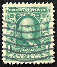 U.S. Used Stamp Scott #300 1c