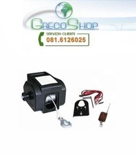 Verricello/Argano/Paranco/Tirabarche 12V 2000 lbs c/telecomando wireless