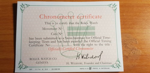 Rolex cronometro certificato - rolex,