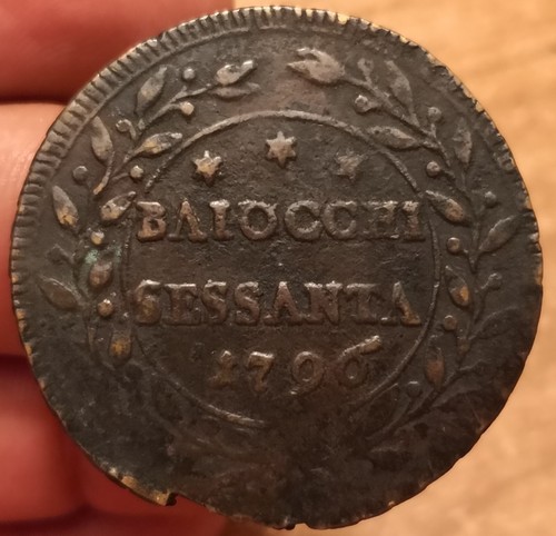 Moneta baiocchi 1796 pio - moneta,