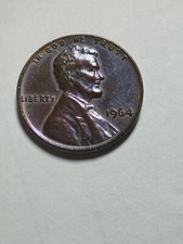 One Cent Usa 1964 Lincoln Senza Mint,Bella Patina Rame Rosso
